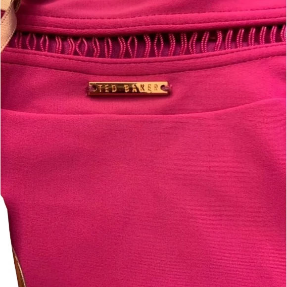 TED BAKER STARZA POINTELLE DEEP V SWIMSUIT - Picture 5 of 9